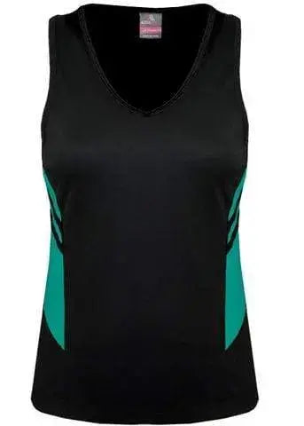 Aussie Pacific Ladies Tasman Singlet 2111 Casual Wear Aussie Pacific Black/Teal 4